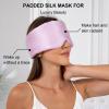 100% Mulberry Silk Sleep Mask for Women & Men Beauty Sleep, Adjustable Blindfold Silk Eye Mask for Sleeping Side Sleepers, Soft Pressure-Free Design for Home, Travel, Office, Nap view 3