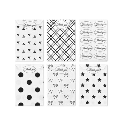 MOOCA 200 Pcs Paper Gift Jewelry Bags 4 W x 6 H