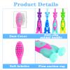 Akulgaci 200 Pack Kids Toothbrush Bulk Soft Bristles Toddler Cute Toothbrush with Suction Cup, Includes Travel Covers, Individually Wrapped Toothbrushes for Kid Home School Daycare Camp (Kangaroo) view 3