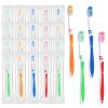 100 Pack Bulk Toothbrush Package with Covers Premium Quality Individually Wrapped Tooth Brushes, Soft Bristle Toothbrushes for Adults & kids, Hygienic Cap for Donations, Travel, Hotels, Homeless view 1