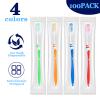 100 Pack Bulk Toothbrush Package with Covers Premium Quality Individually Wrapped Tooth Brushes, Soft Bristle Toothbrushes for Adults & kids, Hygienic Cap for Donations, Travel, Hotels, Homeless view 4
