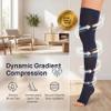 Plus Size 3XL Thigh High Compression Stockings Open Toe, Compression Socks for Women Men, 15-20 mmHg Graduated Compression Support Hose, Best for Varicose Veins, Edema, Flight, DVT, Navy Blue view 2