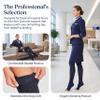 Plus Size 3XL Thigh High Compression Stockings Open Toe, Compression Socks for Women Men, 15-20 mmHg Graduated Compression Support Hose, Best for Varicose Veins, Edema, Flight, DVT, Navy Blue view 4