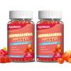 2 Pack Ashwagandha Gummies 3000mg for Stress Relief, Calm & Relaxation Support with Magnesium & Vitamin D, Vegan, Gluten-Free, Natural Raspberry Flavor, 120 Count view 1