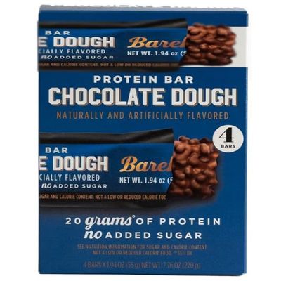 Bareballs Protein Bars with 20g High Protein, 1.9oz Bars, Chocolate Dough - 4 Count