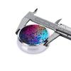 Round Pill Case for Purse or Pocket 2 Compartment Medicine Pill Box Portable Small Pill Organizer Glitter Sequin Spot Pillbox Travel Medicine Vitamin Cod Liver Oil Storage Box view 2