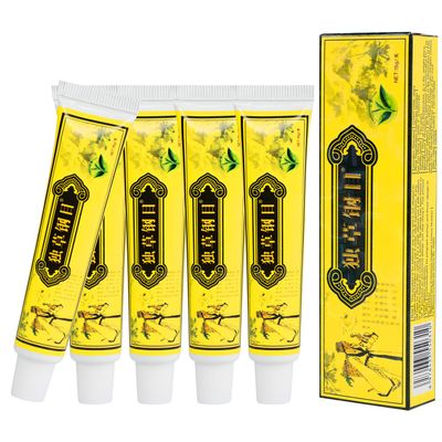 BaiSntg 5Pcs Chinese Herbal Eczema Psoriasis Creams Dermatitis and Eczema Pruritus Psoriasis Ointment