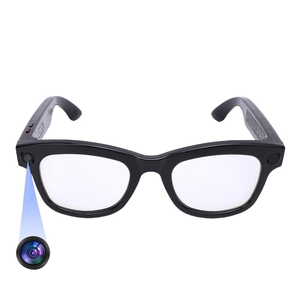 XUMIUZIY Camera Glasses, Smart Video Glasses with 5MP Camera, Wearable Polarized Sports Sunglasses with &, for Music, Calls, AI Translation