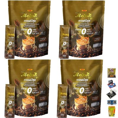 10 Sachets/Box(150g) Deliciuos Much Mellow Intense Fruit Snack MeSuk Coffee 55-in-1 Instant Mixed Arabica Roasted (of 4) By Beautygoodshop [Get Free For You Beauty Gifts]