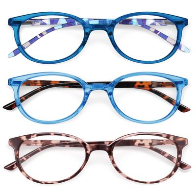 IBOANN Blue Light Blocking Glasses for Women - 3 Pack