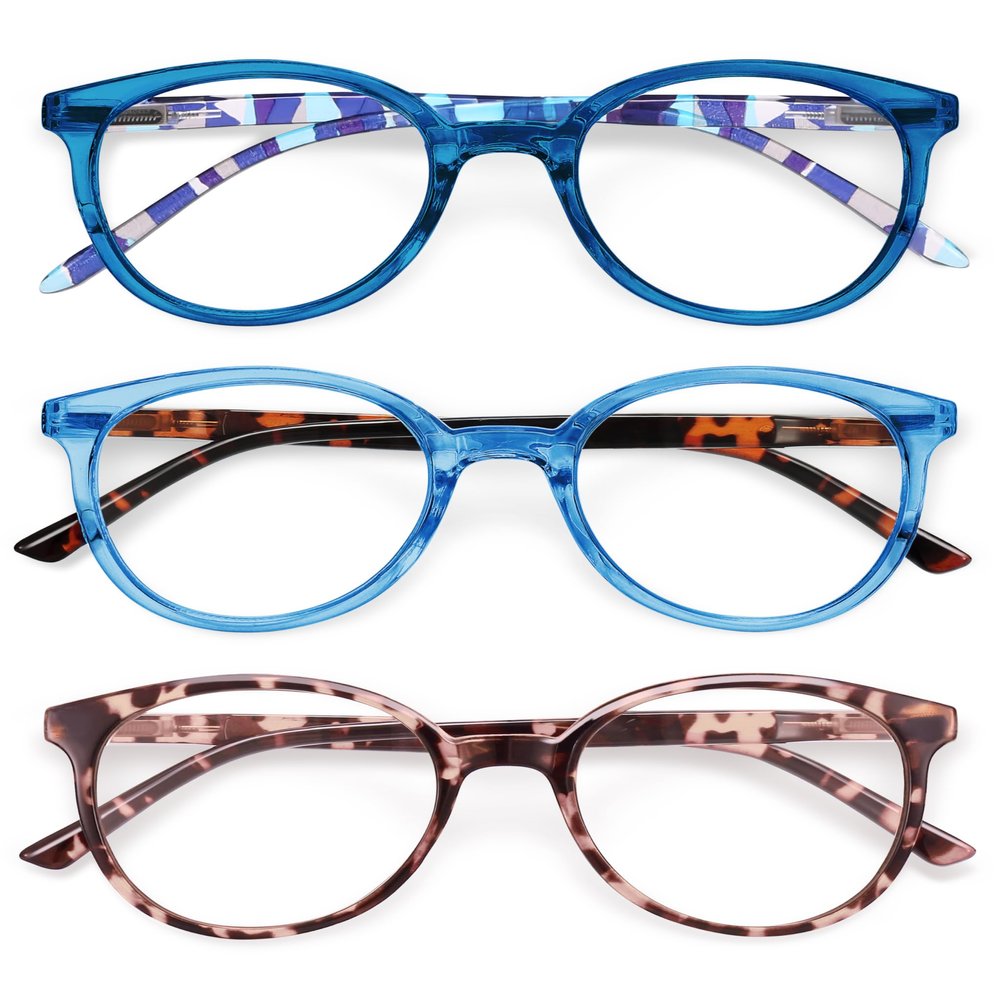 IBOANN Blue Light Blocking Glasses for Women - 3 Pack