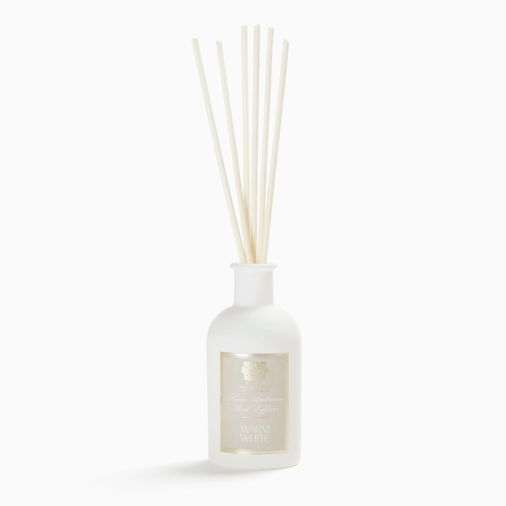 Antica Farmacista Home Ambiance Diffuser - Long-Lasting Reed Scent Diffuser - Luxury Room Freshener Gift - Warm White, 3.4 fl oz