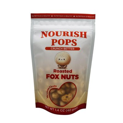 Nourish Pops - Roasted & Flavored Fox Nuts | Pack of 4 | Popped Water Lily Seeds | Healthy, Crunchy, and Nutrient-Rich | Premium Snacks (4, Mexican)