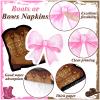100Pcs Boots or Bows Gender Reveal Party Napkins Western Cowboy Boot Bow Party Supplies Boots Pink Bow Shaped Napkins for Baby Shower Birthday Cowboy Western Birthday Wedding Party Table Decors view 3