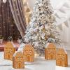 Kolldenn 24 Pcs Christmas Gingerbread House Gift Bags with Handles House Gingerbread Shaped Treat Candy Goodies Paper Bags Bulk Winter Snow Wrapping Paper for Christmas Holiday Party Favor(Classic) view 4