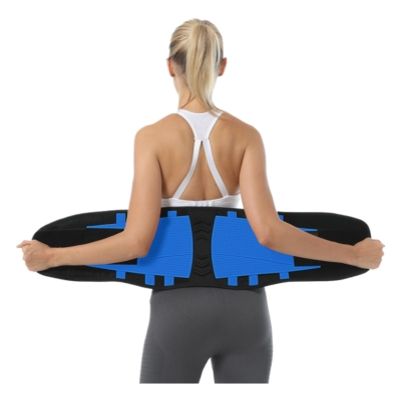 BIOMICE Waist Support Elastic Back Lumbar Brace Support Belt Orthopedic Posture Corrector Lower Back Waist Lumbar Support Belt(Blue,M)