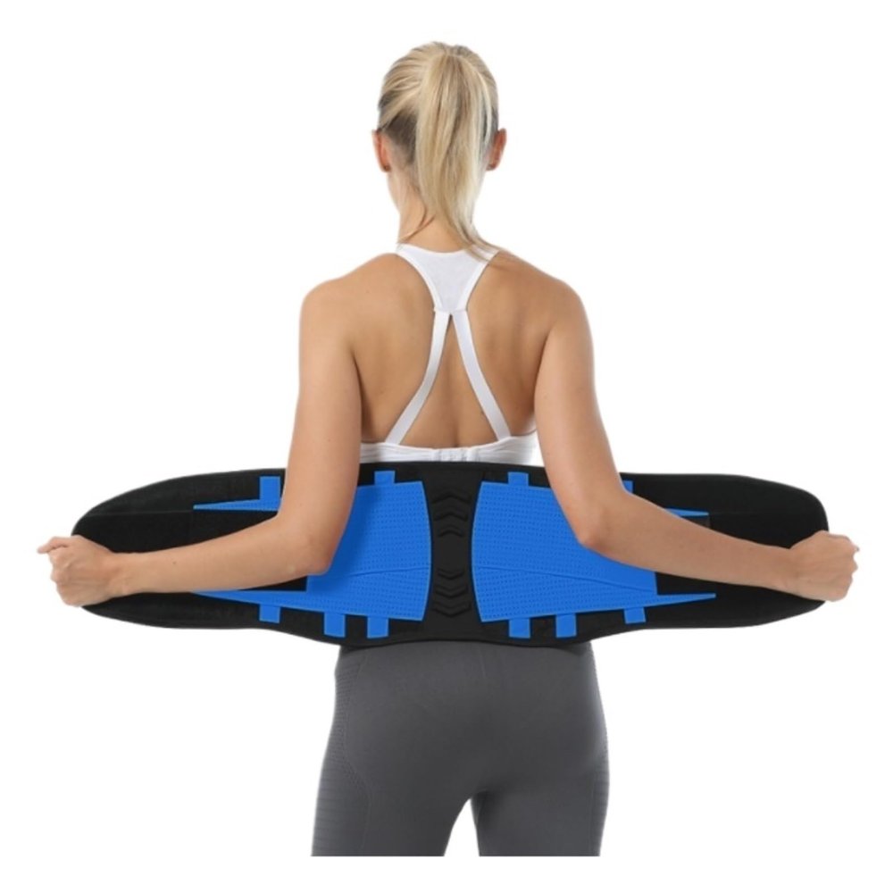 BIOMICE Waist Support Elastic Back Lumbar Brace Support Belt Orthopedic Posture Corrector Lower Back Waist Lumbar Support Belt(Blue,M)