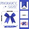 Feluwi 50Pcs Blue Gift Wrap Bows - Premium Satin Ribbon Bows - 3.3 Inch Elegant Bows for Gift Wrapping -Party Decorations, Wedding Decor Christmas Birthday Presents, Baby Shower, DIY Crafts Gift Bags view 2