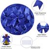 Feluwi 50Pcs Blue Gift Wrap Bows - Premium Satin Ribbon Bows - 3.3 Inch Elegant Bows for Gift Wrapping -Party Decorations, Wedding Decor Christmas Birthday Presents, Baby Shower, DIY Crafts Gift Bags view 3