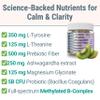 L-Tyrosine L-Theanine Methylated Vitamin B Complex Magnesium Glycinate Probiotic Fiber for Kids Adults Men Women w. Chicory Root Inulin 5-MTHF B12 P5P B6 B9 B5 B3 Powder Capsule Pill Supplement Alt view 3