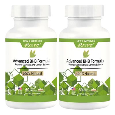 Advanced BHB Capsules Premium Support for Healthy Metabolism & Digestive Comfort Natural Formula for Active Lifestyle, Vegan, Non-GMO 120 Capsules (2 Pack)