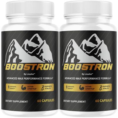 (2 Pack) Boostron - Original Boostron Capsules Advanced Daily Formula Supplement Support Premium Pills - Maximum Strength, All Natural Support Overall Health & Wellness, 120 Capsules for 2 Months