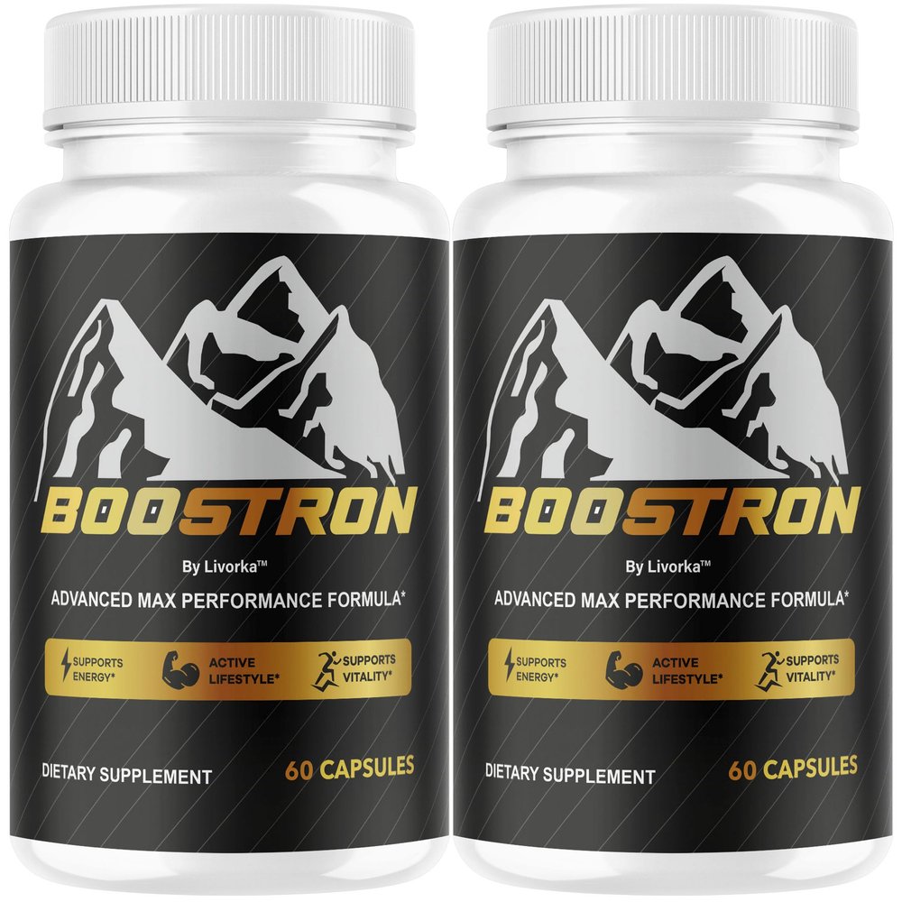 (2 Pack) Boostron - Original Boostron Capsules Advanced Daily Formula Supplement Support Premium Pills - Maximum Strength, All Natural Support Overall Health & Wellness, 120 Capsules for 2 Months
