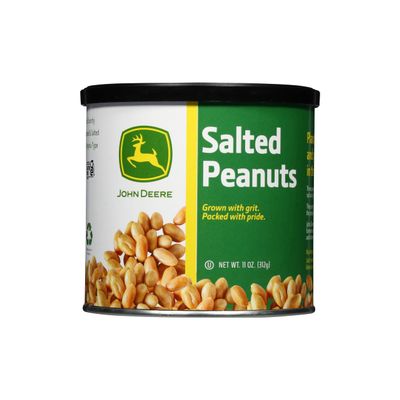 Cackalacky John Deere Salted Peanuts - 12 Ounce - Certified Gluten Free Roasted and Salted Nuts, Grown in USA