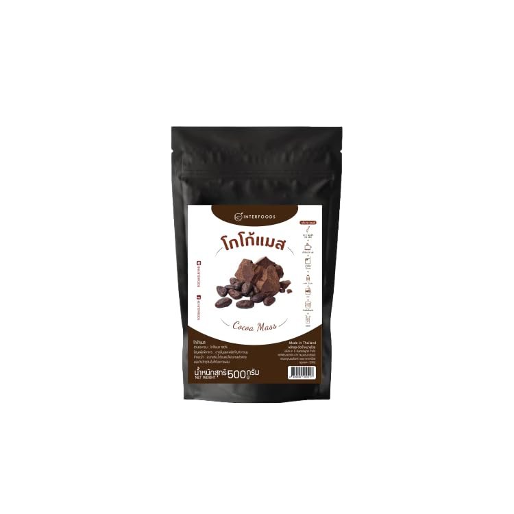 100% Pure Cocoa Mass | Unsweetened Cacao Liquor for Baking & Hot Cocoa | Keto-Friendly, Vegan, Gluten-Free | Resealable Pouch 500g