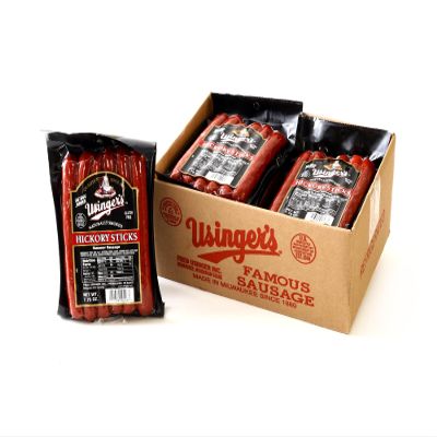 Usinger's Famous Smoked Meat Snack Sticks - Shelf-Stable - Perfect for Road Trips, Hiking Fuel, Post-Workout Protein, Snacking & Charcuterie Boards (12-Pack, Hickory Sticks)