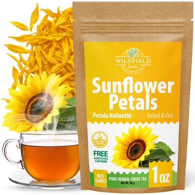 1 oz. Sunflower Petals Herbal Tea (Petala Helianthi) 28g Dried Sunflower Petals Tea T de Ptalos de Girasol