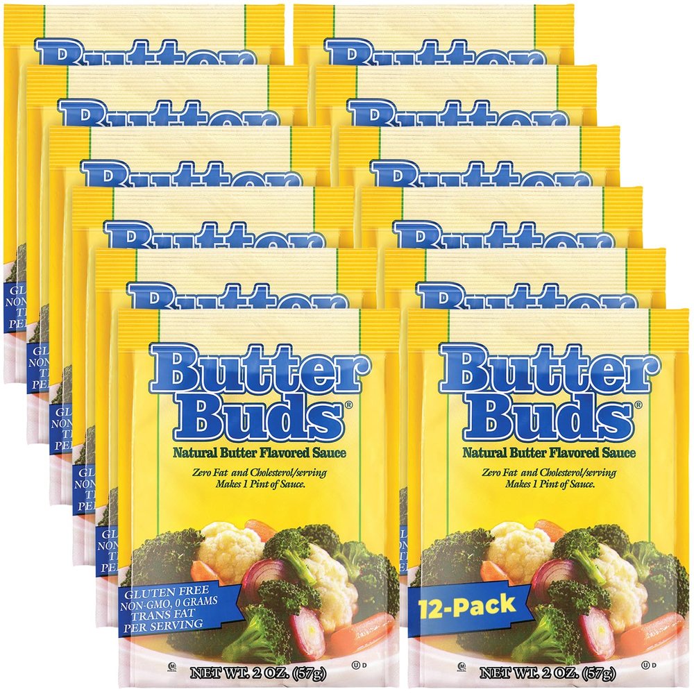 Butter Buds Sauce Mix, 2 Oz (12-Pack) Non-GMO, Gluten-Free Natural Butter Flavored Blend Made with Buttermilk, 0 Fat, 0 Cholesterol