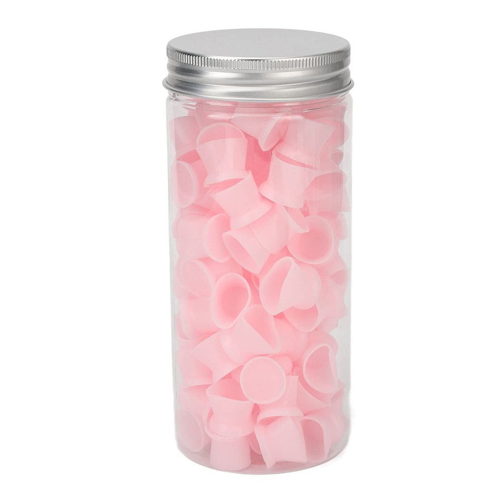 100PCS Large White Disposable Silicone Pigment Cups for Eyebrow, Lip Color - Ink Cups - Microblading Pigment Ink Cups - Hygienic Beauty Parlor Supplies (-1416230030812)