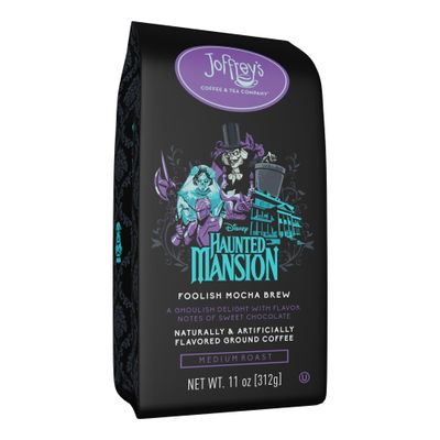 Joffreys Coffee - Disney Haunted Mansion Foolish Mocha Brew, Medium Roast Ground Coffee, Flavor Notes of Sweet Chocolate (Ground, 11oz)