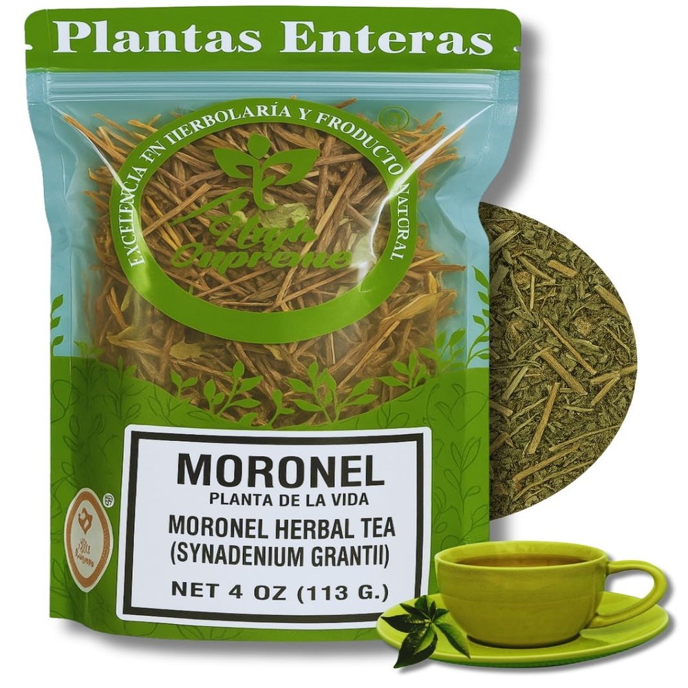 Premium Moronel Loose Leaf Tea 4 oz (113g) Planta de la Vida (Synadenium grantii) Wildcrafted, 100% Natural, Non-GMO Traditional Herbal Wellness Tea Makes 40+ Cups by High Supreme