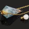 Resin Natural Stone Quartz Aromatherapy Pendant Necklace Gold Color Essential Oil Diffuser Perfume Bottle Crystal Necklaces(Red Agate) view 4