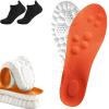 2025 New Insoles for Men Women, Pu Memory Foam Insole with Arch Support, Breathable Sole 4d Cloud Technology (1Pair-Orange,Men 8-8.5/Women 9.5-10) view 1