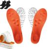 2025 New Insoles for Men Women, Pu Memory Foam Insole with Arch Support, Breathable Sole 4d Cloud Technology (2Pair-Orange,Men 8-8.5/Women 9.5-10) view 1