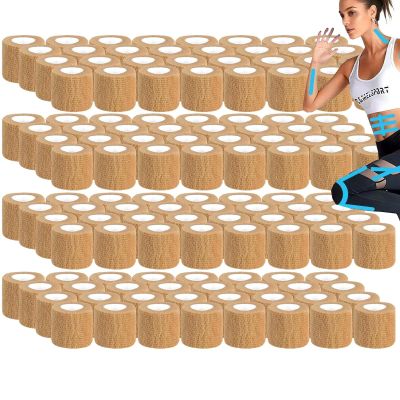 45 Pack Skin Self Adhesive Bandage Wrap Bulk 2 Inch x 5 Yards Self Adherent Cohesive Breathable Flexible Stretch Elastic Athletic Tape for Sports Ankle Knee and Wrist Vet Wrap Horses Pets Cats Dogs