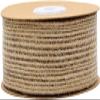 Ribbons for Crafts, Hessian Wrapping Ribbon,2 Rolls Jute Fabric Craft for Wedding,Party,Easter Christmas Holiday Decoration(25mm) view 1