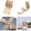 Ribbons for Crafts, Hessian Wrapping Ribbon,2 Rolls Jute Fabric Craft for Wedding,Party,Easter Christmas Holiday Decoration(25mm) view 4