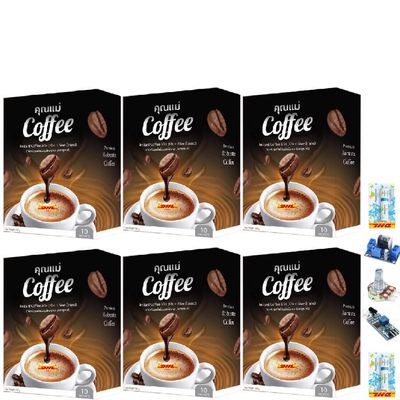 10 Sachets (150g) KhunMae Coffee Instant Coffee Roasted Mix No Sugar Delicious Intense Fruit Snack Set 6 A388 By Thaigiftshop [Get Free Tomato Facial Mask]