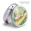Pill Organizer Small Portable Pill Box Personalized Cute Fox in Meadow Print Medication Organizer for Vitamins Supplements view 2
