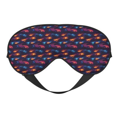 Eye Sleep Mask for Women Men - Adjustable Buckle Red Blue Fire Sports Car Print Travel Eye Masks for Sleep Mask Blackout, Comfy Sleeping Blindfolds for Women Men, Funny Blindfolds for Party Games