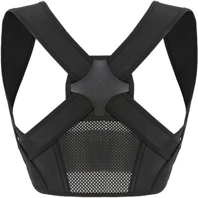 LXLHWN Posture CorrecAdjustable Back Support Belt Spine Back Shoulder Brace Support Belts Adult Invisible HuncBelts(D,1_L/XL)