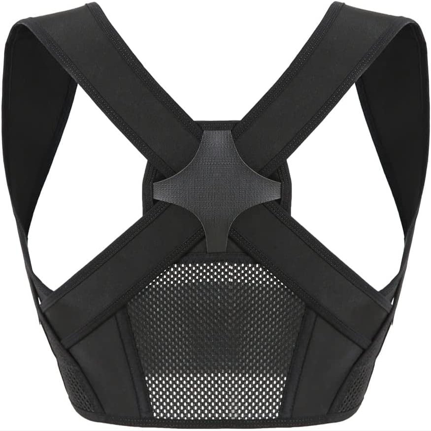 LXLHWN Posture CorrecAdjustable Back Support Belt Spine Back Shoulder Brace Support Belts Adult Invisible HuncBelts(D,1_L/XL)