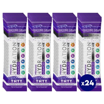 NewTrition Hydration Powder, Electrolyte Powder Packets, Naturally Flavored Hydrating Packets for Water, Fast Acting Hydrate Electrolytes with Vitamins C & D