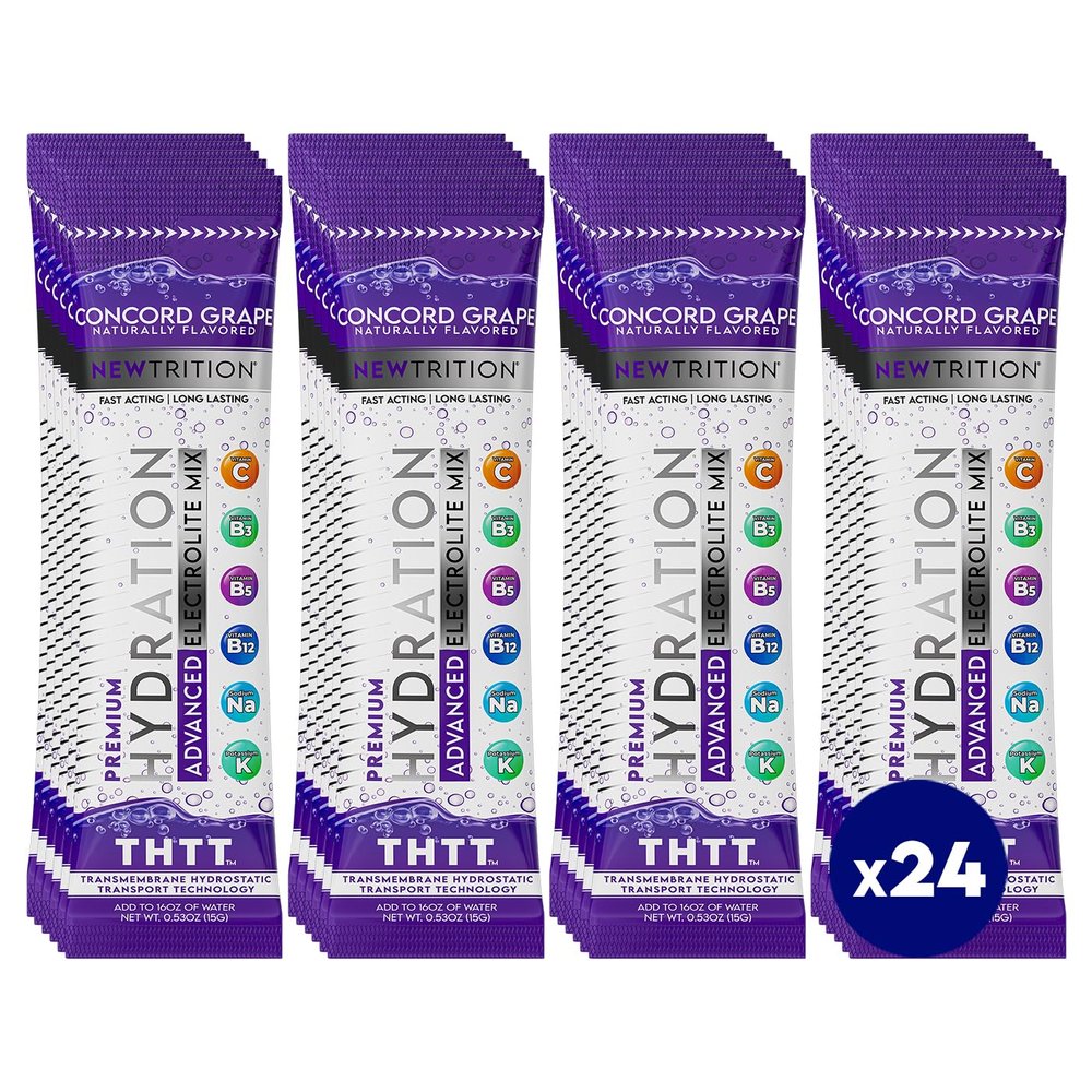 NewTrition Hydration Powder, Electrolyte Powder Packets, Naturally Flavored Hydrating Packets for Water, Fast Acting Hydrate Electrolytes with Vitamins C & D