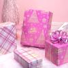 EWES Pink Christmas Wrapping Paper Rolls Set, Cute Princess Kids Thick Aesthetic Elegant Girls Girly Heavy Duty Gift Wrap Sheets,Patterns with Christmas Tree,Reversible,Total 48.6sq.ft view 3