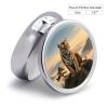 Pill Organizer Small Portable Pill Box Personalized Wild Tiger in Morning Mountain Print Medication Organizer for Vitamins Supplements view 2